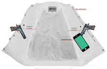 Load image into Gallery viewer, DM989BK CONCEALED SNAP CLOSURE, DENIM MATERIAL, SCOOP COLLAR & HIDDEN ZIPPER COP