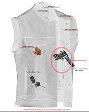 Load image into Gallery viewer, DS177 UPGRADED STYLE GUN POCKETS, HIDDEN #10" BLACK METAL ZIPPER, SIDE ZIPPERS