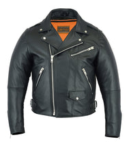 Load image into Gallery viewer, DS737 MEN'S MODERN FULL CUT BELTLESS BIKER JACKET