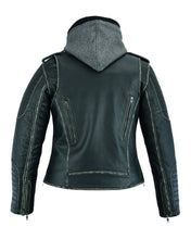 Load image into Gallery viewer, DSw877 WOMEN’S M/C JACKET WITH RUB-OFF FINISH