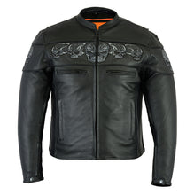 Load image into Gallery viewer, DS700 MEN'S SCOOTER JACKET W/REFLECTIVE SKULLS