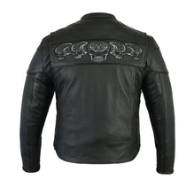Load image into Gallery viewer, DS700 MEN'S SCOOTER JACKET W/REFLECTIVE SKULLS