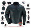 DS757 Dagger - Men's Leather Motorcycle Jacket