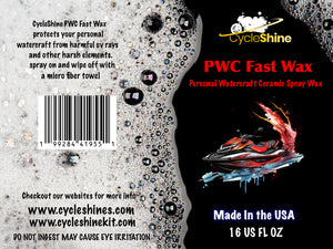 PWC Fast Wax. Personal Watercraft Ceramic Wax 16oz