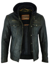 Load image into Gallery viewer, DS782 MEN&#39;S LIGHTWEIGHT DRUM DYED DISTRESSED NAKED LAMBSKIN JACKET
