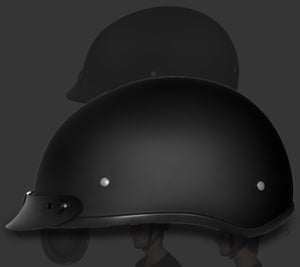 D1-B D.O.T. DAYTONA SKULL CAP - DULL BLACK
