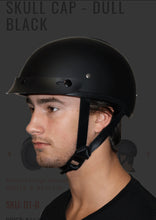 Load image into Gallery viewer, D1-B D.O.T. DAYTONA SKULL CAP - DULL BLACK
