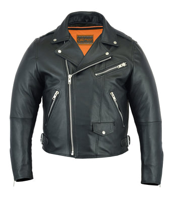 DS737 MEN'S MODERN FULL CUT BELTLESS BIKER JACKET