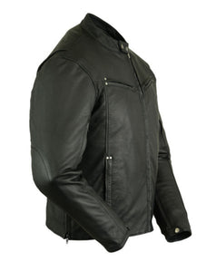 DSlmb742 MEN'S LIGHTWEIGHT DRUM DYED NAKED LAMBSKIN JACKET