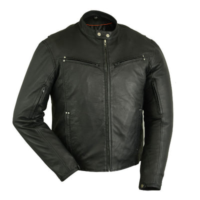 DSlmb742 MEN'S LIGHTWEIGHT DRUM DYED NAKED LAMBSKIN JACKET