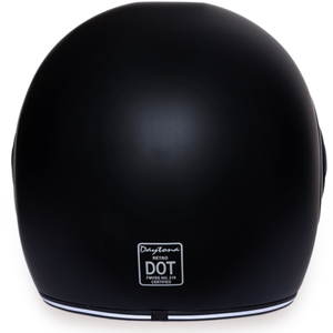 R1-B D.O.T. FULL FACE: DAYTONA RETRO: DULL BLACK