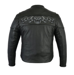 DS700 MEN'S SCOOTER JACKET W/REFLECTIVE SKULLS