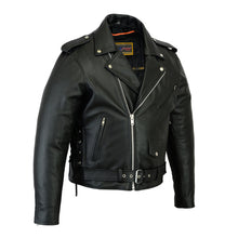 Load image into Gallery viewer, DS731 MEN&#39;S CLASSIC SIDE LACE POLICE STYLE M/C JACKET
