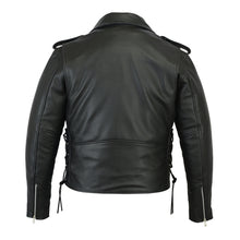 Load image into Gallery viewer, DS731 MEN&#39;S CLASSIC SIDE LACE POLICE STYLE M/C JACKET
