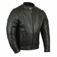 Load image into Gallery viewer, DSvent779 MEN&#39;S VENTED M/C JACKET W/ PLAIN SIDES
