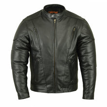 Load image into Gallery viewer, DSvent779 MEN&#39;S VENTED M/C JACKET W/ PLAIN SIDES
